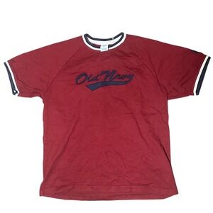 Old Navy Mens Maroon Short Sleeve T Shirt Crew‎ Neck Top